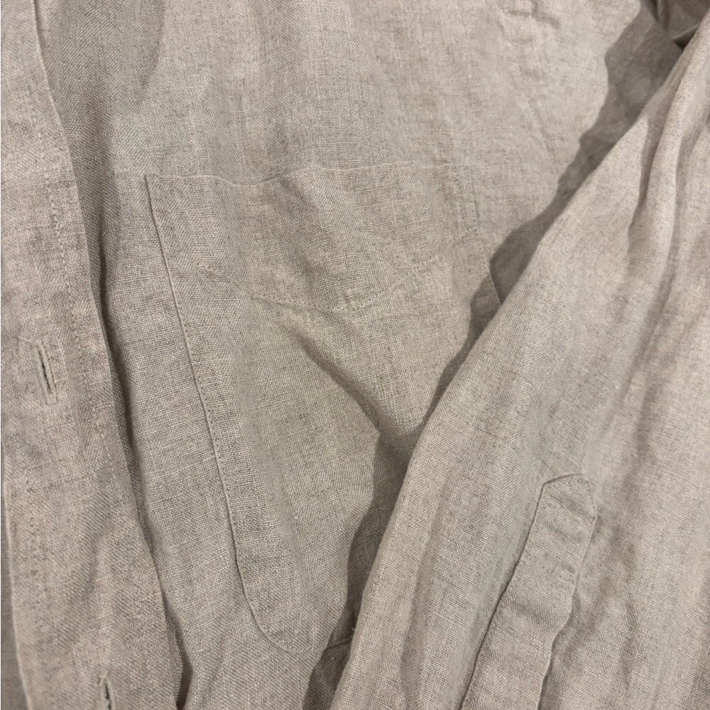 100% Linen Button up Shirt Turnbury men's long-sleeve - Picture 3 of 4
